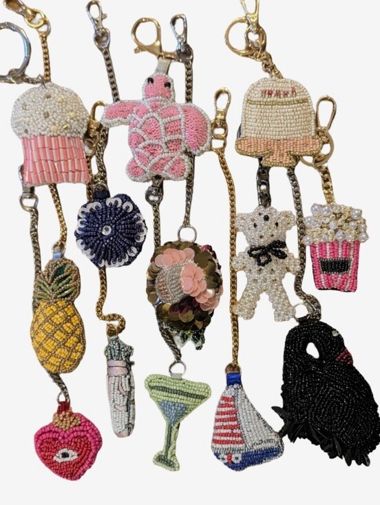 Sol and Mer, America & Beyond, World Market Accessories - sold**Handmade 3D Beaded Bag Charm 1pc